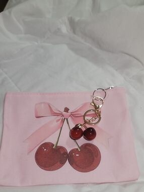 Cherry Makeup Bag W A Cherry bag Charm